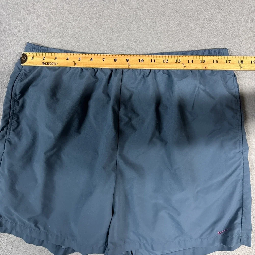 Nike Swim Trunks Mens XL Blue Lightweight Pull On Stretch Drawstring Dri Fit VTG